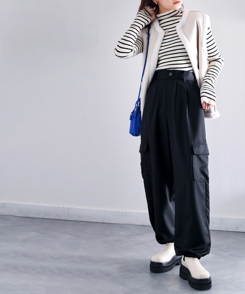 classicalelf（クラシカルエルフ）の「最旬アイテム！メンズライクミリタリーカーゴパンツ（カーゴパンツ・レディース・ブラウン/ブラック・MEDIUM/LARGE/X-LARGE/SMALL）」の3枚目の写真