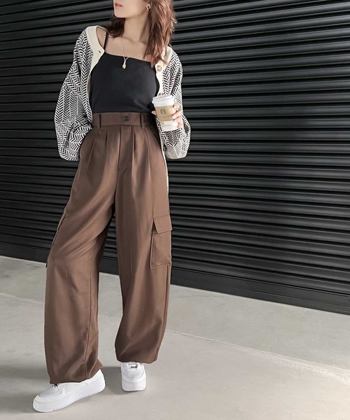 classicalelf（クラシカルエルフ）の「最旬アイテム！メンズライクミリタリーカーゴパンツ（カーゴパンツ・レディース・ブラウン/ブラック・MEDIUM/LARGE/X-LARGE/SMALL）」の14枚目の写真