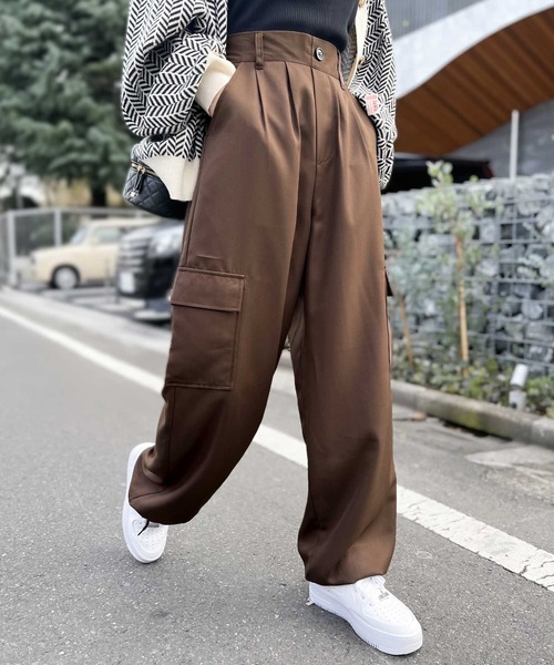 classicalelf（クラシカルエルフ）の「最旬アイテム！メンズライクミリタリーカーゴパンツ（カーゴパンツ・レディース・ブラウン/ブラック・MEDIUM/LARGE/X-LARGE/SMALL）」の16枚目の写真