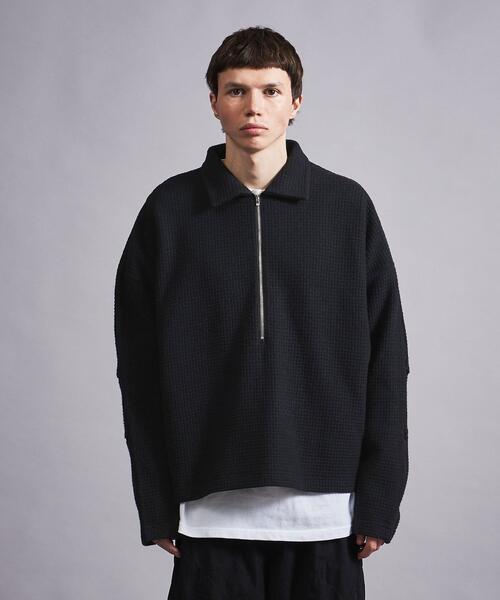 MONKEY TIME（モンキータイム）の「＜monkey time＞ LINKS JQD HALF ZIP PL/カットソー（Tシャツ/カットソー・メンズ・ケリー/ブラック・S/M/L/XL）」の17枚目の写真