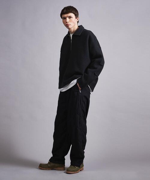 MONKEY TIME（モンキータイム）の「＜monkey time＞ LINKS JQD HALF ZIP PL/カットソー（Tシャツ/カットソー・メンズ・ケリー/ブラック・S/M/L/XL）」の9枚目の写真