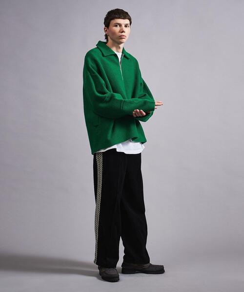 MONKEY TIME（モンキータイム）の「＜monkey time＞ LINKS JQD HALF ZIP PL/カットソー（Tシャツ/カットソー・メンズ・ケリー/ブラック・S/M/L/XL）」の19枚目の写真