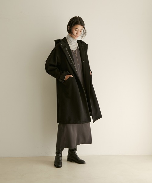 SALON adam et rope'(サロン アダム エ ロペ)の「ウールカシミヤモッズコート(モッズコート・レディース・ブラック・FREE)」の9枚目の写真