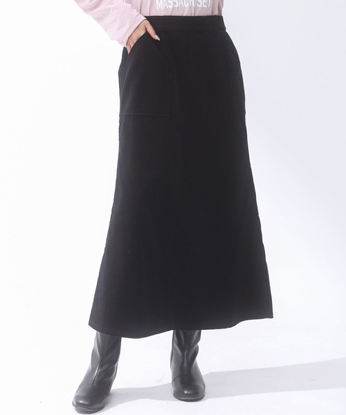 AnNet(アネット)の「【AnNet - アネット】 コーデュロイ ロングスカート(スカート・レディース・ブラック/ベージュ・L/4L/5L/3L/LL)」の1枚目の写真