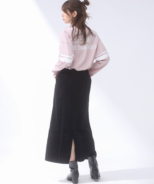 AnNet(アネット)の「【AnNet - アネット】 コーデュロイ ロングスカート(スカート・レディース・ブラック/ベージュ・L/4L/5L/3L/LL)」の13枚目の写真