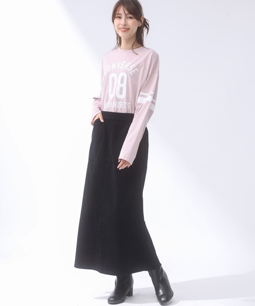 AnNet(アネット)の「【AnNet - アネット】 コーデュロイ ロングスカート(スカート・レディース・ブラック/ベージュ・L/4L/5L/3L/LL)」の12枚目の写真