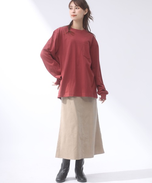AnNet(アネット)の「【AnNet - アネット】 コーデュロイ ロングスカート(スカート・レディース・ブラック/ベージュ・L/4L/5L/3L/LL)」の10枚目の写真