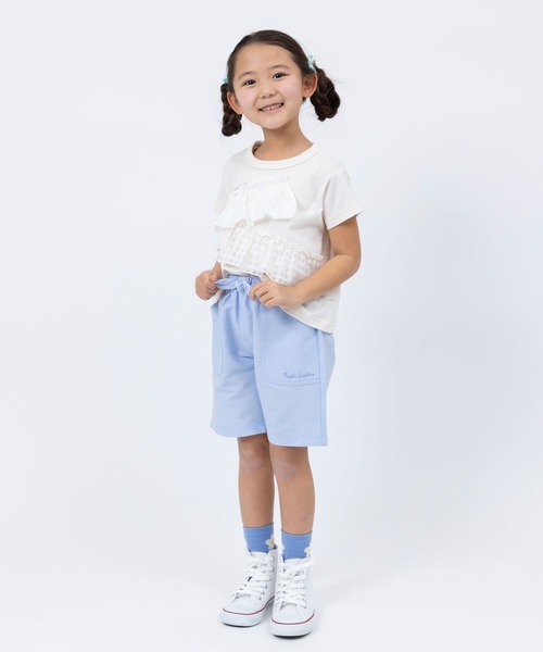 trois lapins kp(トロワラパンケーピー)の「TCサッカー ハーフパンツ(100~160cm)(その他パンツ・キッズ・カーキ/サックスブルー・100cm/110cm/120cm/130cm/140cm/150cm/160cm)」の8枚目の写真