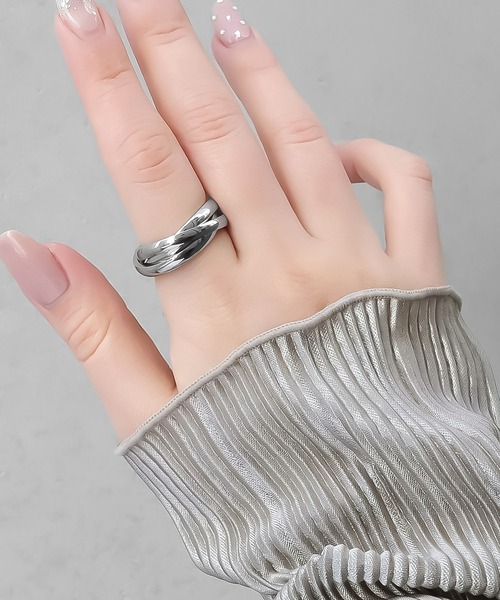 blackdia ocean（ブラックダイヤオーシャン）の「blackdia ocean トリプルリング（リング・レディース・シルバー/ゴールド/マルチ・9号/11号/13号/18号/7号/15号/10号/8号/6号）」の2枚目の写真