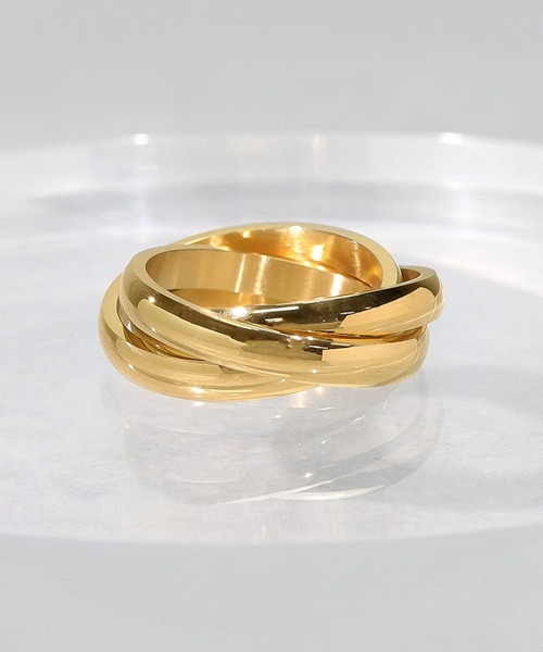 blackdia ocean（ブラックダイヤオーシャン）の「blackdia ocean トリプルリング（リング・レディース・シルバー/ゴールド/マルチ・9号/11号/13号/18号/7号/15号/10号/8号/6号）」の3枚目の写真