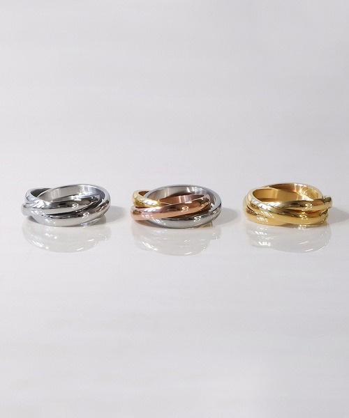 blackdia ocean（ブラックダイヤオーシャン）の「blackdia ocean トリプルリング（リング・レディース・シルバー/ゴールド/マルチ・9号/11号/13号/18号/7号/15号/10号/8号/6号）」の8枚目の写真