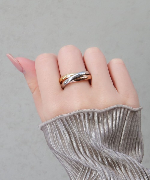 blackdia ocean（ブラックダイヤオーシャン）の「blackdia ocean トリプルリング（リング・レディース・シルバー/ゴールド/マルチ・9号/11号/13号/18号/7号/15号/10号/8号/6号）」の7枚目の写真