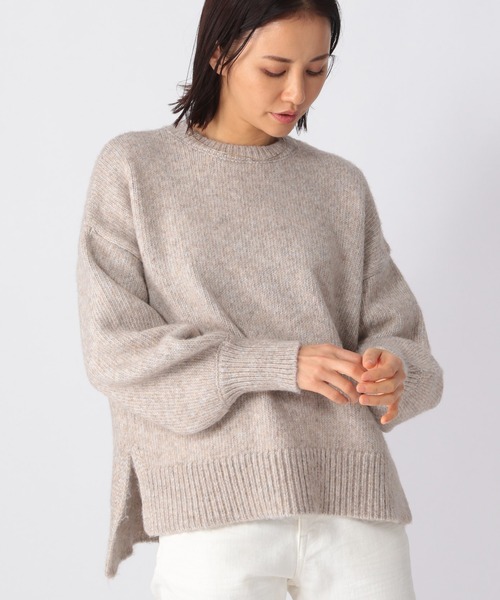 BARNYARDSTORM（バンヤードストーム）の「BARNYARDSTORM / ローゲージスリットニット（ニット/セーター・レディース・サンドグレー/グレー/ネイビー・1/0）」の2枚目の写真