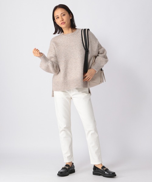 BARNYARDSTORM（バンヤードストーム）の「BARNYARDSTORM / ローゲージスリットニット（ニット/セーター・レディース・サンドグレー/グレー/ネイビー・1/0）」の4枚目の写真