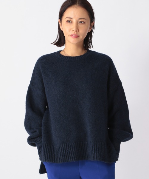 BARNYARDSTORM（バンヤードストーム）の「BARNYARDSTORM / ローゲージスリットニット（ニット/セーター・レディース・サンドグレー/グレー/ネイビー・1/0）」の5枚目の写真