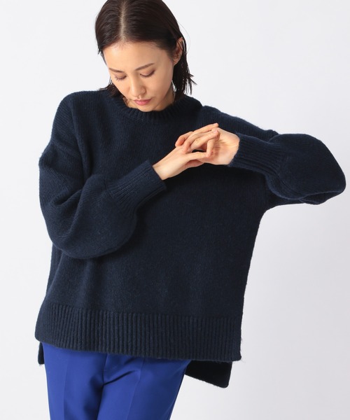 BARNYARDSTORM（バンヤードストーム）の「BARNYARDSTORM / ローゲージスリットニット（ニット/セーター・レディース・サンドグレー/グレー/ネイビー・1/0）」の8枚目の写真