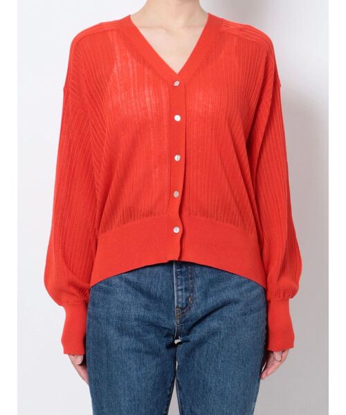 Ungrid（アングリッド）の「シアーボリュームニットカーデ（カーディガン/ボレロ・レディース・パープル/オレンジ/アイボリー・FREE）」の17枚目の写真