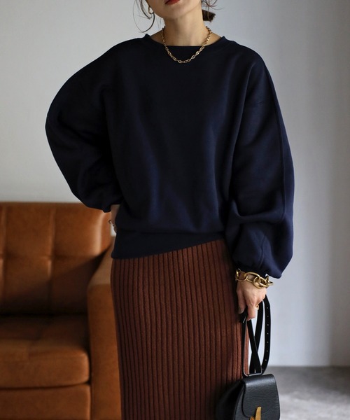 裏起毛バックスリットスウェット