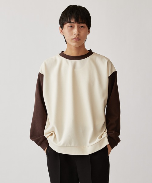 Lui's（ルイス）の「リンガーロングスリーブカットソー（Tシャツ/カットソー・メンズ・オフホワイト/ブラック/ネイビー・FREE）」の2枚目の写真