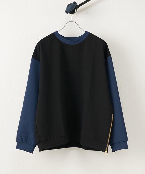 Lui's（ルイス）の「リンガーロングスリーブカットソー（Tシャツ/カットソー・メンズ・オフホワイト/ブラック/ネイビー・FREE）」の3枚目の写真