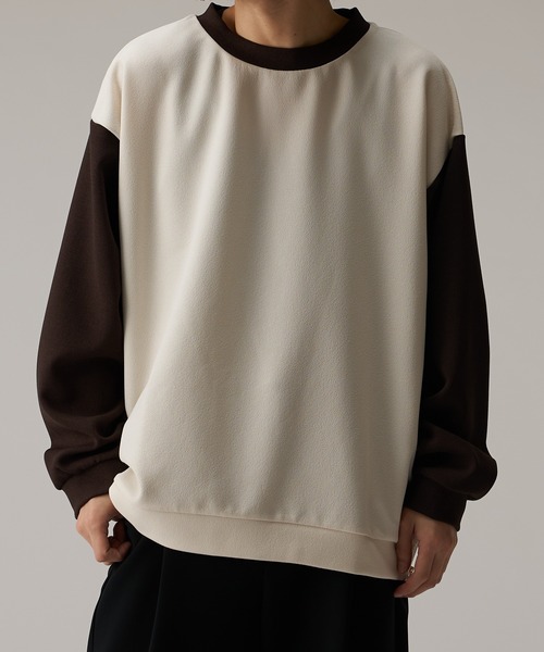 Lui's（ルイス）の「リンガーロングスリーブカットソー（Tシャツ/カットソー・メンズ・オフホワイト/ブラック/ネイビー・FREE）」の5枚目の写真