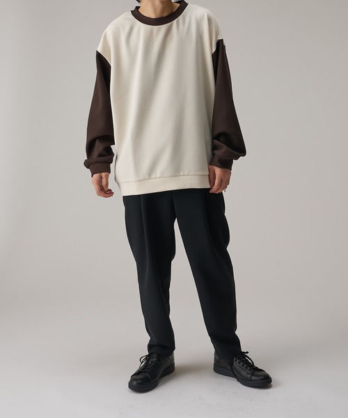 Lui's（ルイス）の「リンガーロングスリーブカットソー（Tシャツ/カットソー・メンズ・オフホワイト/ブラック/ネイビー・FREE）」の7枚目の写真