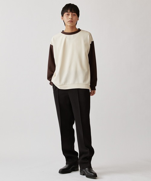 Lui's（ルイス）の「リンガーロングスリーブカットソー（Tシャツ/カットソー・メンズ・オフホワイト/ブラック/ネイビー・FREE）」の20枚目の写真