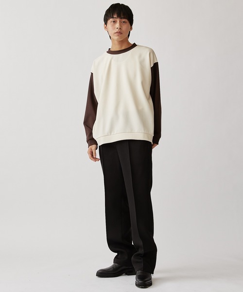 Lui's（ルイス）の「リンガーロングスリーブカットソー（Tシャツ/カットソー・メンズ・オフホワイト/ブラック/ネイビー・FREE）」の21枚目の写真