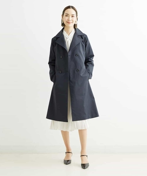 MICHEL KLEIN（ミッシェル・クラン）の「[春秋兼用／メディア着用]ストレッチツイルトレンチコート（トレンチコート・レディース・ベージュ/ネイビー・40/38）」の21枚目の写真