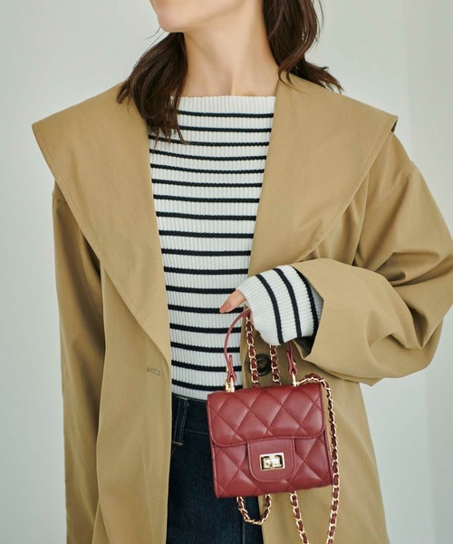 Edit Sheen（エディットシーン）の「セーラーカラーロングトレンチコート（その他アウター・レディース・ブラック/ベージュ/アイボリー・M）」の14枚目の写真