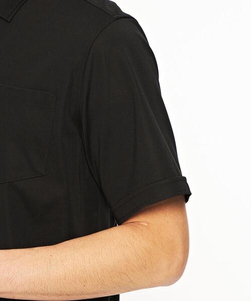 green label relaxing（グリーンレーベルリラクシング）の「【WEB限定】JUSTFIT カノコ オープンカラー 半袖 シャツ  -接触冷感-（シャツ/ブラウス・メンズ・ブラック/ネイビー・S/M/L/XL）」の13枚目の写真