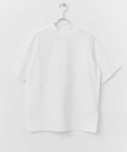 URBAN RESEARCH DOORS(アーバンリサーチドアーズ)の「『抗菌/防臭』LIFE STYLE TAILOR シルケットポンチストレッチモックネックTシャツ(Tシャツ/カットソー・メンズ・ホワイト・MEDIUM/LARGE)」の2枚目の写真