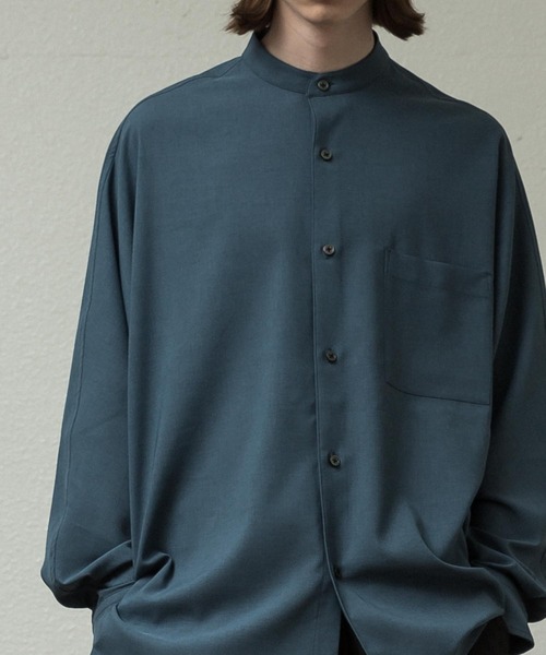 SLICK（スリック）の「リフラックスストレッチドルマンスリーブシャツ（シャツ/ブラウス・メンズ・ダークグリーン/アイボリー/ブラック/オレンジ・2/3/1）」の14枚目の写真