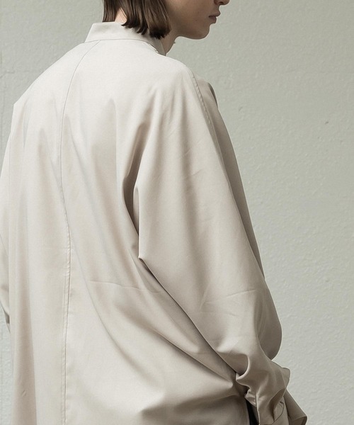 SLICK（スリック）の「リフラックスストレッチドルマンスリーブシャツ（シャツ/ブラウス・メンズ・ダークグリーン/アイボリー/ブラック/オレンジ・2/3/1）」の21枚目の写真