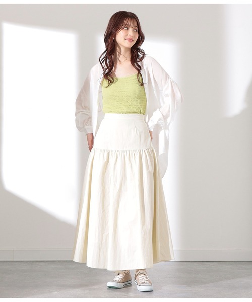 CHILLE(チル)の「カップ付きジャガードキャミソール(キャミソール・レディース・ブラック/オリーブ/アイボリー・FREE)」の13枚目の写真