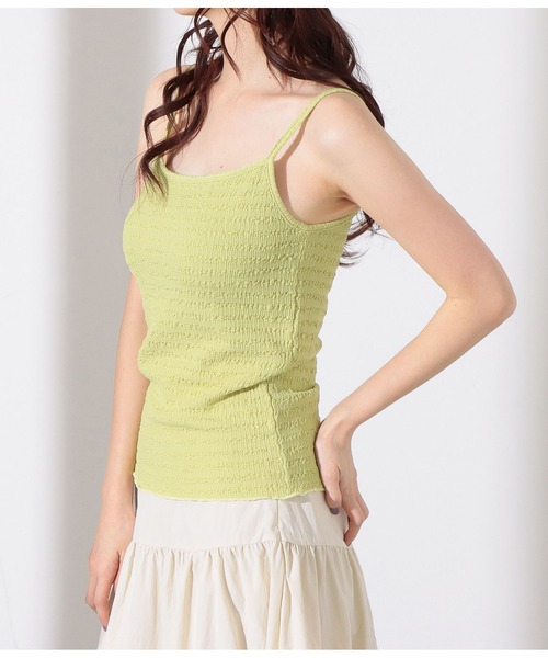 CHILLE(チル)の「カップ付きジャガードキャミソール(キャミソール・レディース・ブラック/オリーブ/アイボリー・FREE)」の15枚目の写真