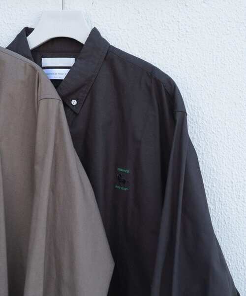 SENSE OF PLACE by URBAN RESEARCH（センスオブプレイスバイアーバンリサーチ）の「『別注』GREENWICH POLO CLUB×SENSE OF PLACE 　シャツA（シャツ/ブラウス・メンズ・カーキ/ライトベージュ/チャコールグレー・LARGE/MEDIUM）」の2枚目の写真