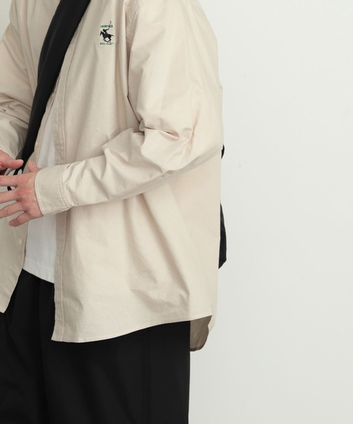 SENSE OF PLACE by URBAN RESEARCH（センスオブプレイスバイアーバンリサーチ）の「『別注』GREENWICH POLO CLUB×SENSE OF PLACE 　シャツA（シャツ/ブラウス・メンズ・カーキ/ライトベージュ/チャコールグレー・LARGE/MEDIUM）」の5枚目の写真