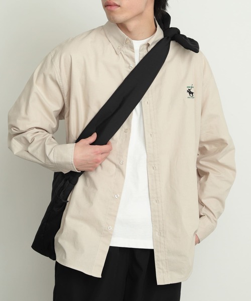 SENSE OF PLACE by URBAN RESEARCH（センスオブプレイスバイアーバンリサーチ）の「『別注』GREENWICH POLO CLUB×SENSE OF PLACE 　シャツA（シャツ/ブラウス・メンズ・カーキ/ライトベージュ/チャコールグレー・LARGE/MEDIUM）」の7枚目の写真