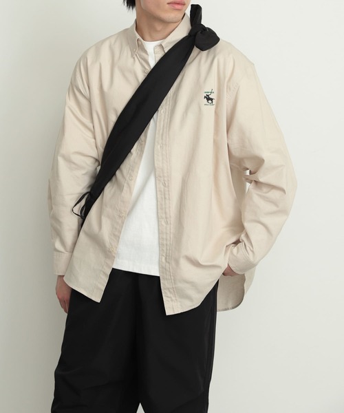 SENSE OF PLACE by URBAN RESEARCH（センスオブプレイスバイアーバンリサーチ）の「『別注』GREENWICH POLO CLUB×SENSE OF PLACE 　シャツA（シャツ/ブラウス・メンズ・カーキ/ライトベージュ/チャコールグレー・LARGE/MEDIUM）」の8枚目の写真