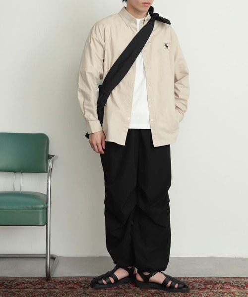 SENSE OF PLACE by URBAN RESEARCH（センスオブプレイスバイアーバンリサーチ）の「『別注』GREENWICH POLO CLUB×SENSE OF PLACE 　シャツA（シャツ/ブラウス・メンズ・カーキ/ライトベージュ/チャコールグレー・LARGE/MEDIUM）」の10枚目の写真