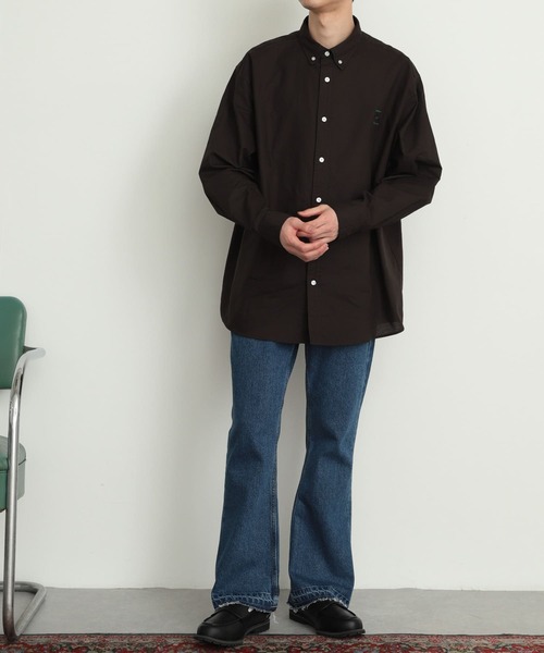 SENSE OF PLACE by URBAN RESEARCH（センスオブプレイスバイアーバンリサーチ）の「『別注』GREENWICH POLO CLUB×SENSE OF PLACE 　シャツA（シャツ/ブラウス・メンズ・カーキ/ライトベージュ/チャコールグレー・LARGE/MEDIUM）」の19枚目の写真