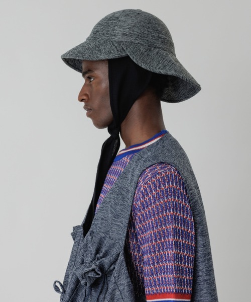 SASQUATCHfabrix.（サスクワァッチファブリックス）の「DOBULE BRIM EAR MUFF HAT（ハット・メンズ・ネイビー/スミクロ・M/L）」の4枚目の写真