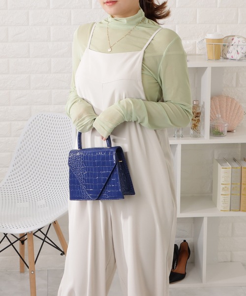 Lace Ladies(レースレディース)の「ハイネックシアーブラウス(Tシャツ/カットソー・レディース・アイボリー/グリーン/ブラック/ホワイト・FREE)」の16枚目の写真
