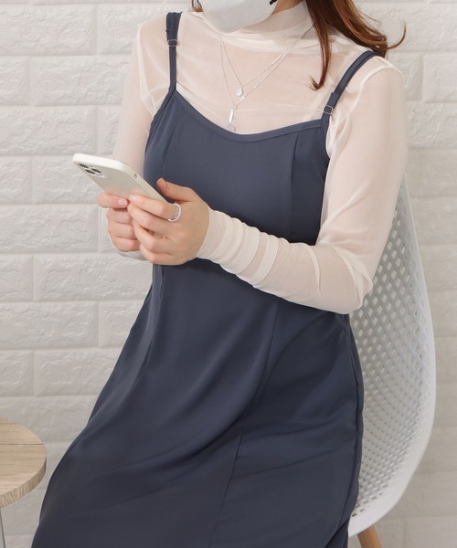 Lace Ladies(レースレディース)の「ハイネックシアーブラウス(Tシャツ/カットソー・レディース・アイボリー/グリーン/ブラック/ホワイト・FREE)」の13枚目の写真