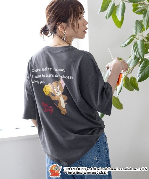 Tom＆Jelly トムとジェリー Tシャツ バックプリント Cartoon Tom＆Jelly トムとジェリー Tシャツ バックプリント Cartoon t