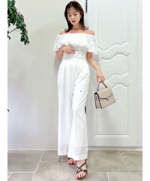 dazzlin（ダズリン）の「シアージャカードオフショルブラウス（シャツ/ブラウス・レディース・オフホワイト/ベージュ/ブルー・FREE）」の7枚目の写真