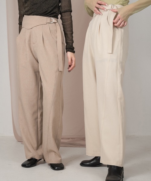 Amiur(エミレ)の「nuance belt straight pants(その他パンツ・レディース・ベージュ/クリーム/オレンジ系・S/M)」の18枚目の写真