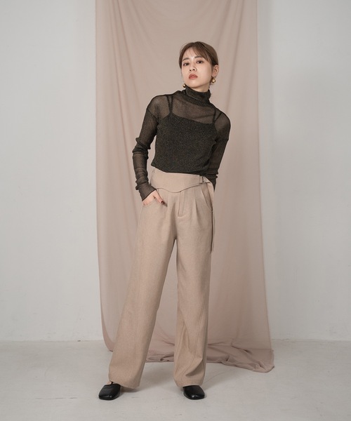 Amiur(エミレ)の「nuance belt straight pants(その他パンツ・レディース・ベージュ/クリーム/オレンジ系・S/M)」の19枚目の写真