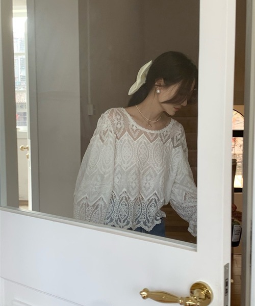 leune（ルネ）の「シアーレースブラウス（シャツ/ブラウス・レディース・ホワイト・FREE）」の21枚目の写真